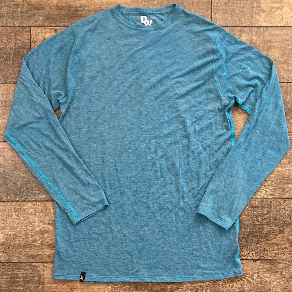 Duckworth Wool Vapor Long Sleeve Sky Blue size M; MADE IN USA